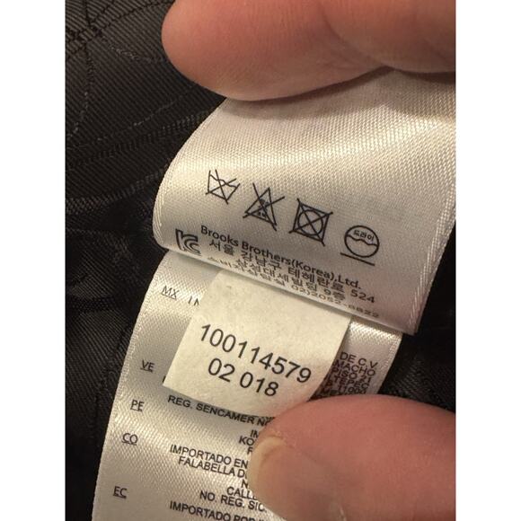 Size 4 Brooks Brothers Italy Tolley 1900 Double Breasted Jacket Gold Logo Button - Picture 7 of 12